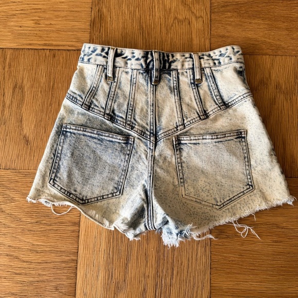 Marissa Webb Emmaline Shorts High Waist Button Fly 80s Wash - Picture 2 of 6